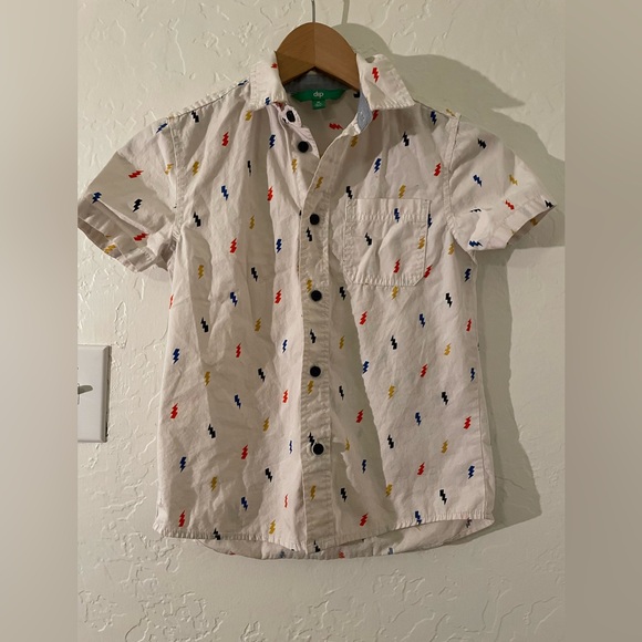 Kids Dip button up shirt. Lightning bolts. M (8-10). EUC - Picture 1 of 5